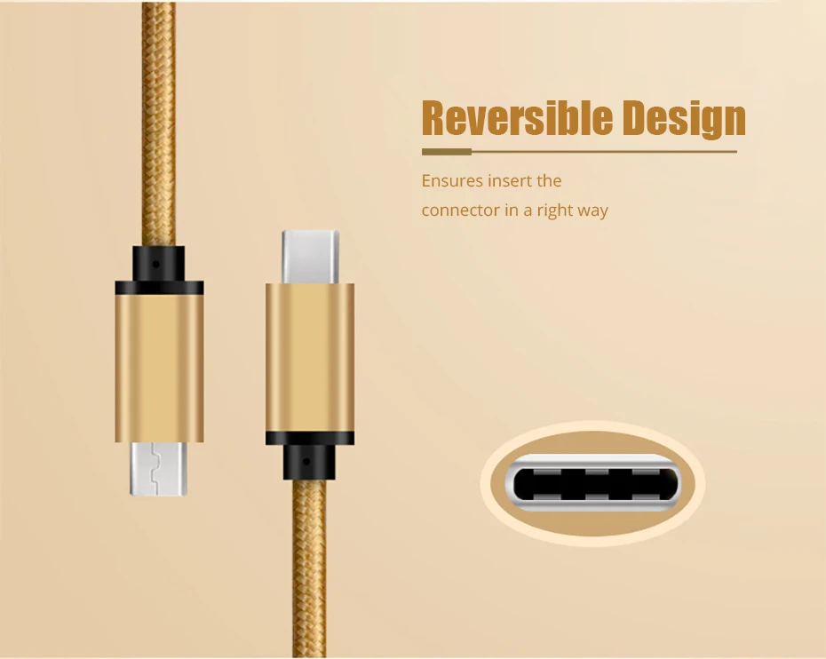 Nylon USB 3.0 to Type C Cable for Samsung Galaxy Note 9 S9 S8 Fast Charging Data Cable for Xiaomi Mi6 Huawei Nexus 6P USB Type-C (4)