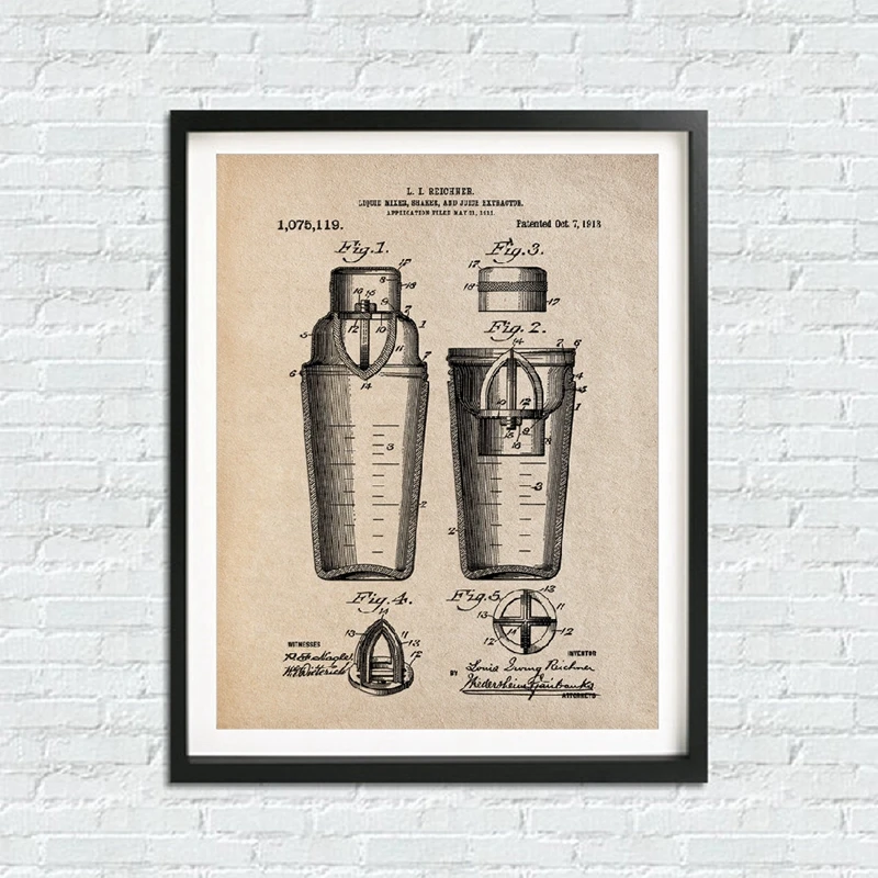 Cocktail Shaker Prints