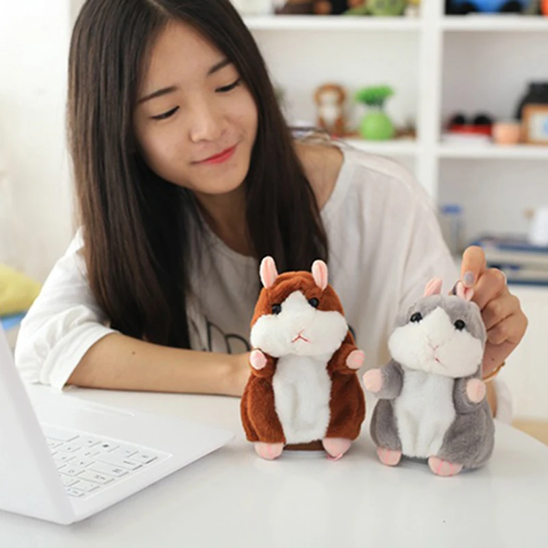 Free Shipping Cute Animal Hamster Soft Plush Toys Speaker Stuffed Doll Kids Pillow Gift