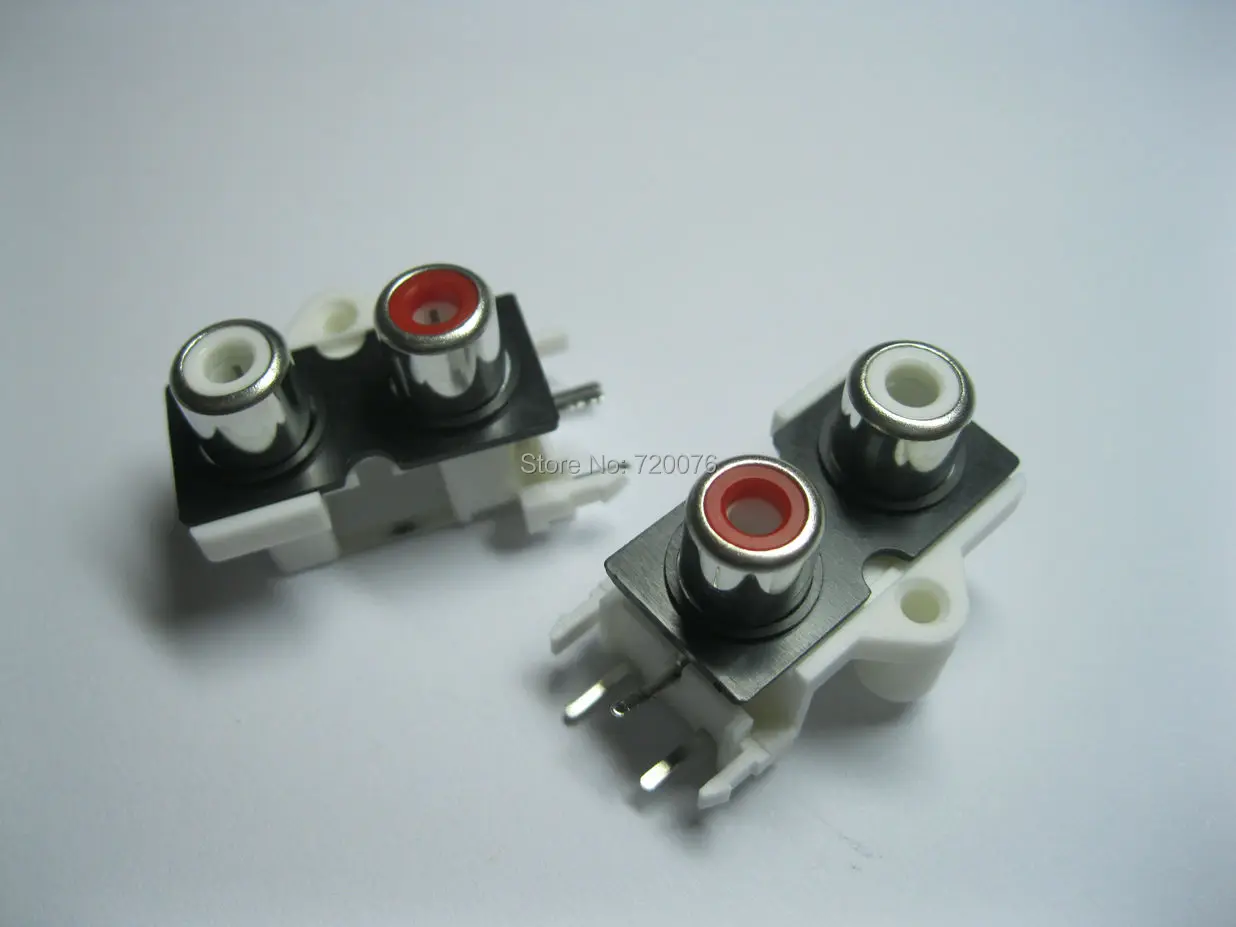 

10 pcs AV2 Pin Jack 2 Color RCA Female Audio Video AV Socket Connector AV2-9