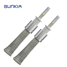 2 шт./компл. высокий яркий 9600LM R3 автомобиля светодиодные фары Conversion Kit H3 стайлинга автомобилей 80 Вт фары лампы 6000 К