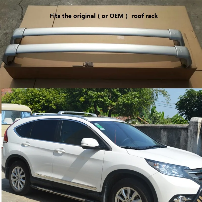 Barras Transversales Para Portaequipajes Techo Honda HR-V 2016-2022 - 2 Piezas Aluminio Gris - OMAC
