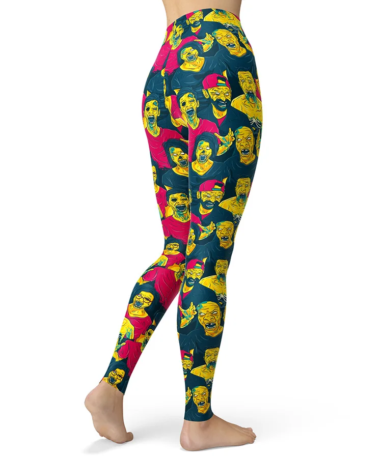 Женские модные леггинсы с принтом зомби пикантные стильные брюки с рисунком на Хэллоуин мягкие обтягивающие леггинсы для фитнеса