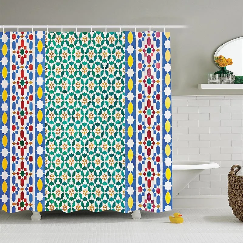 Moroccan Mosaic Decor and Pattern Folk Art Stencil Bohemian Shower