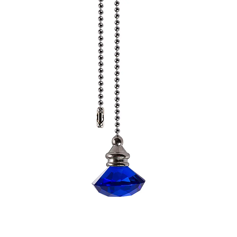

Portable Pendant Dazzling Crystal Pull Chain Extension Clear Ceiling Fan Hanging Styling Home Decor Desk Light Wedding Craft