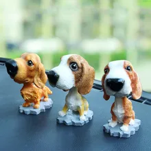 Животное качающийся анимированный поплавок Танцующая Игрушка Декор автомобиля кивая Смола щенок собака авто украшение