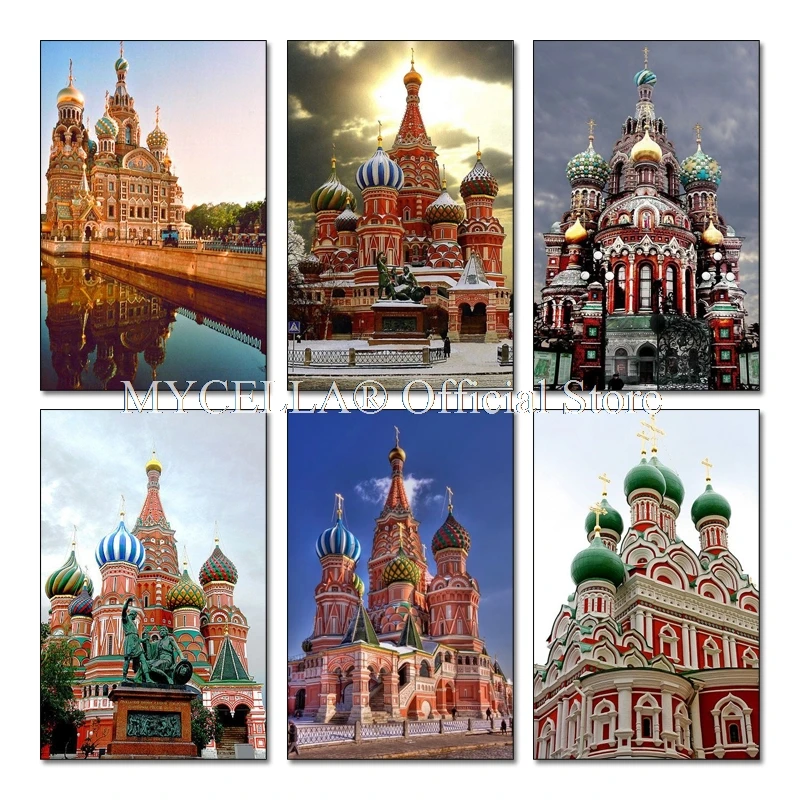 5D алмазная живопись московский Кремль вышивка пейзаж полная мозаика сделай сам