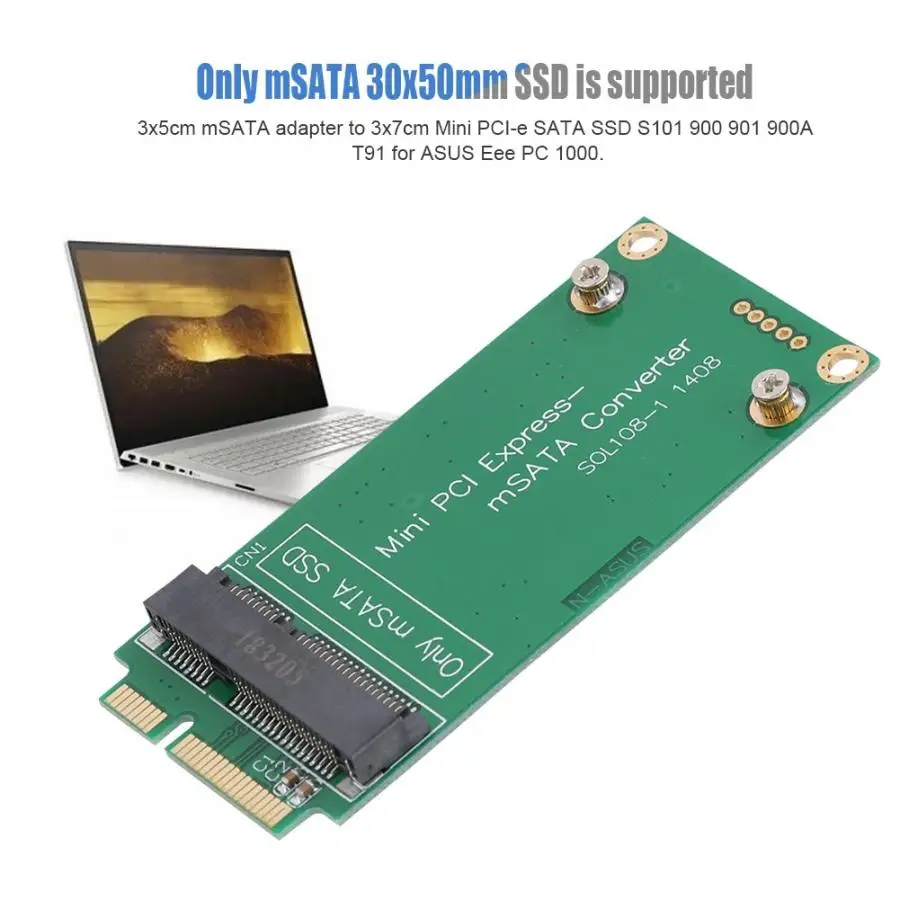 MSATA SSD для SATA Mini PCIE SSD Riser Card адаптер конвертер для ноутбука ASUS