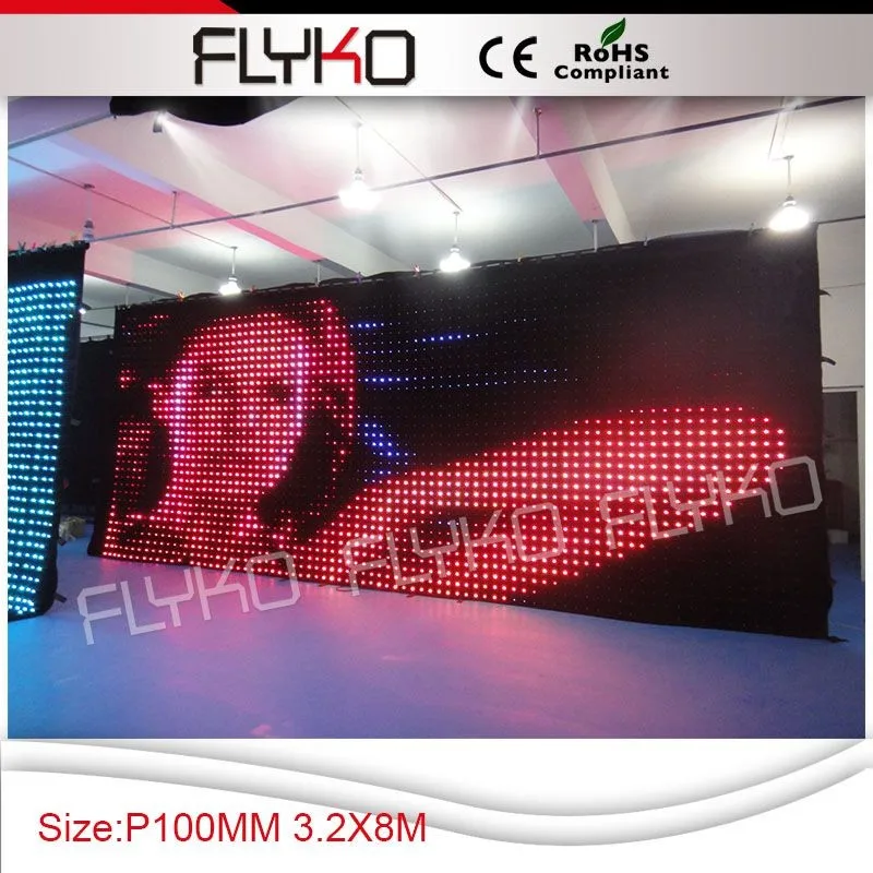 P10 3.2X8m LED video curtain 10