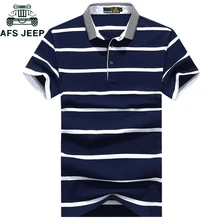 AFS JEEP брендовая полосатая рубашка поло мужские летние Топы И Футболки повседневные хлопковые Camisa polo masculina плюс размер homрубашка поло HOMBRE