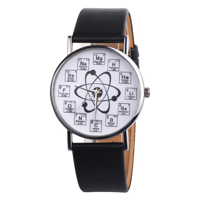 Newly Design Watch Women Girl Fancy Womens Chemical Element Casual Leather Band Analog Alloy Quartz Wrist Watch Clock J13#N (9)