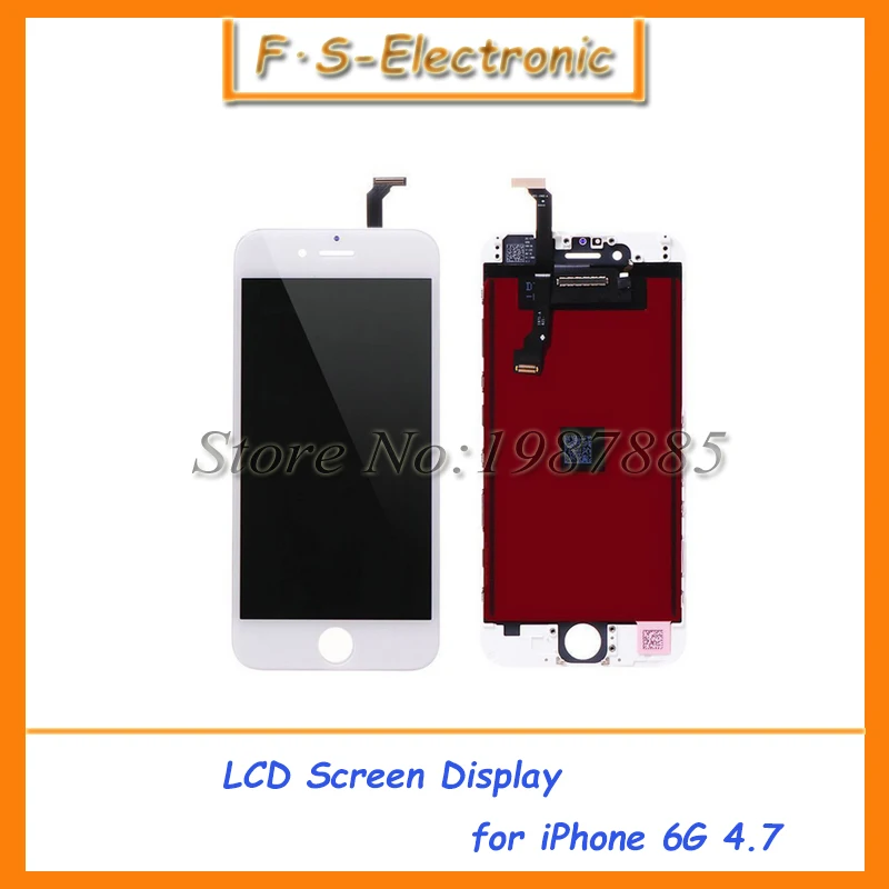 

Free Shipping For iPhone 6 6G LCD Display+Touch Screen Digitizer+Frame Assembly White Black