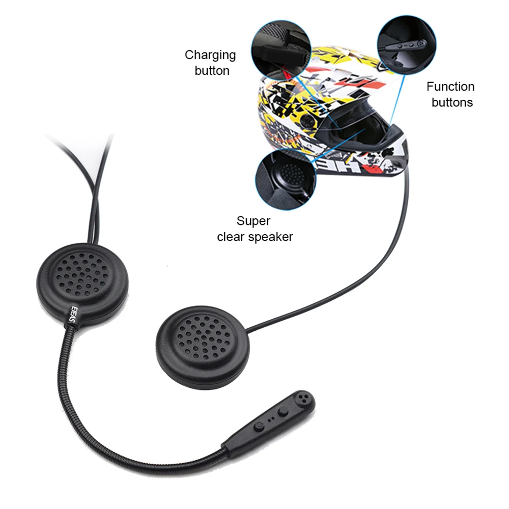 

EJEAS Motor Wireless Bluetooth Helmet Headsets Earphone Motorcycle Headphones Bicycle Music Phone MP3 Radio Moto Walkie Talkie