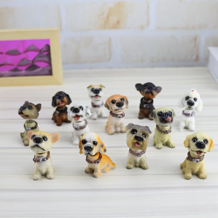 Action Figures Toys dog dolls Mini Toy dog shaking head puppy home soft