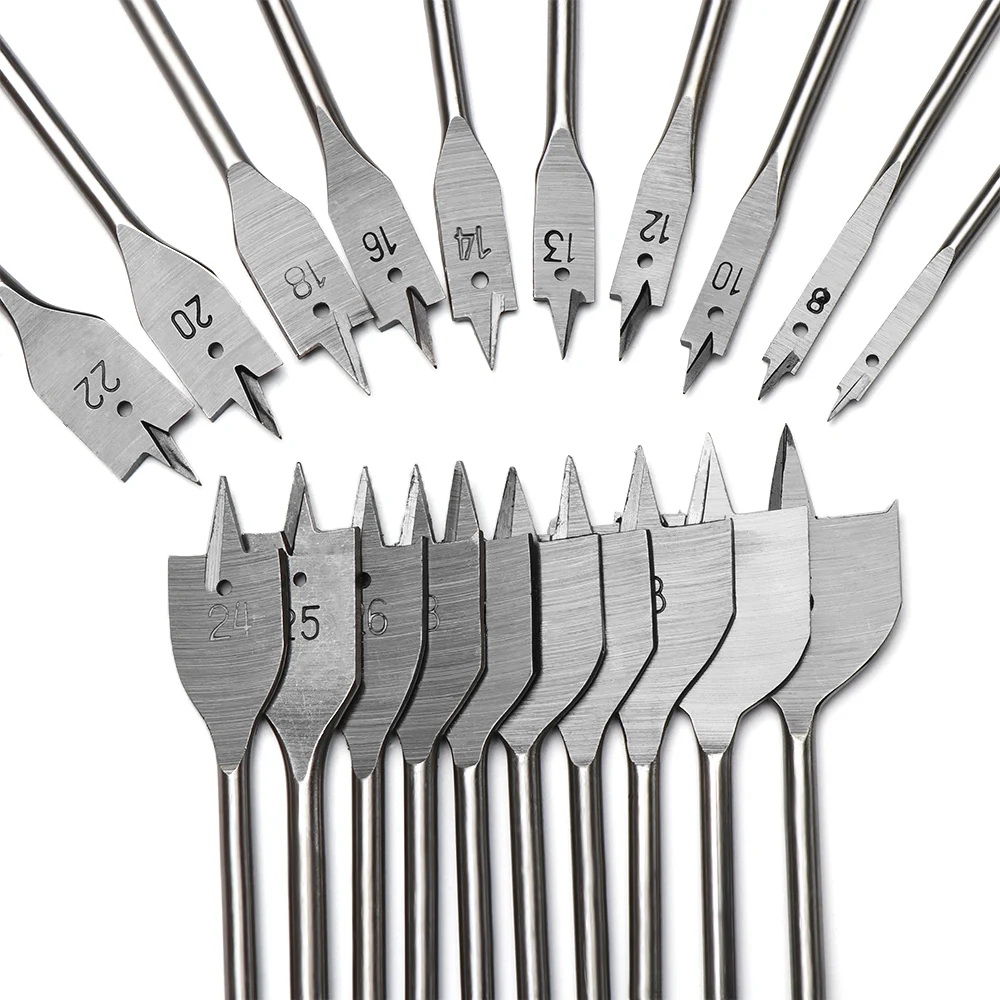 

1Pcs 6-45mm Durable Woodworking Tool Sets Flat Drill Long High-carbon Steel Wood Flat Drills Woodworking Spade Drill Bits