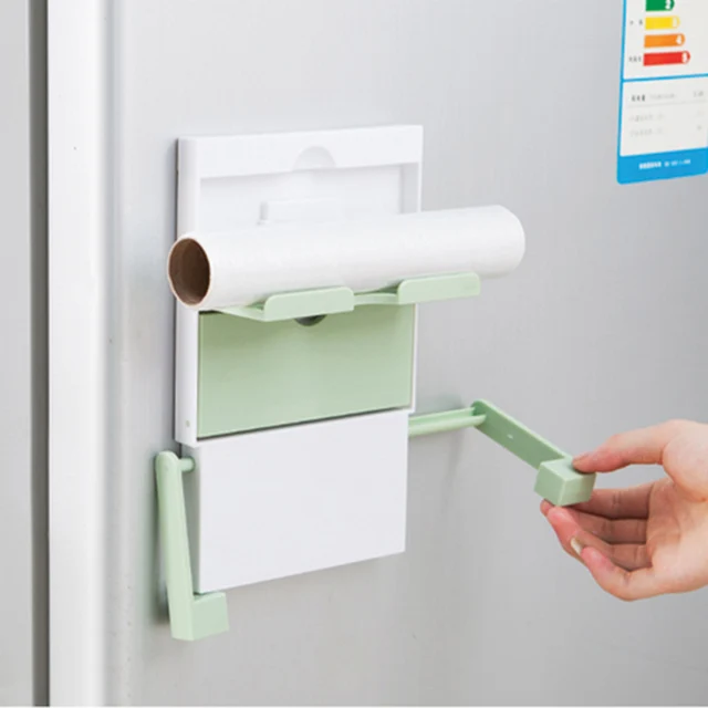 Refrigerator Storage Rack Magnet Adjule Multifunction Cling Film Refrigerator Storage Rack Magnet Adjule Multifunction Cling Film Paper Towel Holder Seasoning Magnetic Hanger Shelf