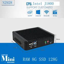 Arm embedded computers Intel J1800 X86 computer 8G RAM 128G SSD fanless thin client