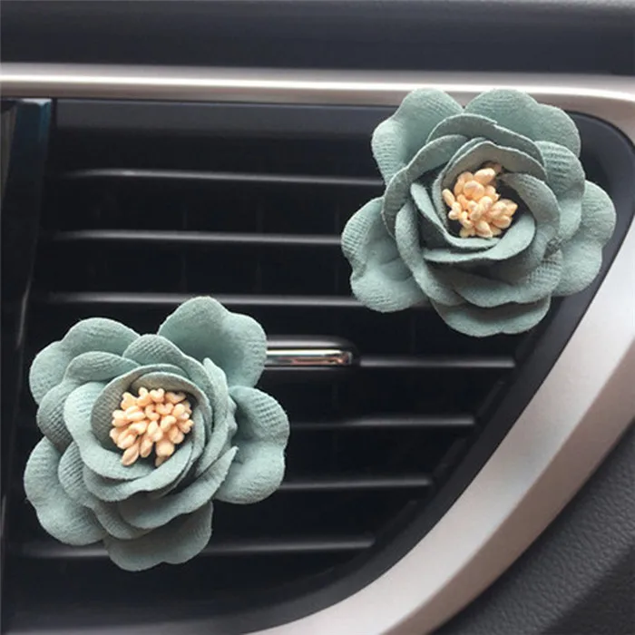 1 шт мини-цветы Стиль модная одежда для девочек автомобильной розетки духи вентиляторный освежитель воздуха автомобиля ароматерапия духи Аксессуары для декорирования машины - Название цвета: Green