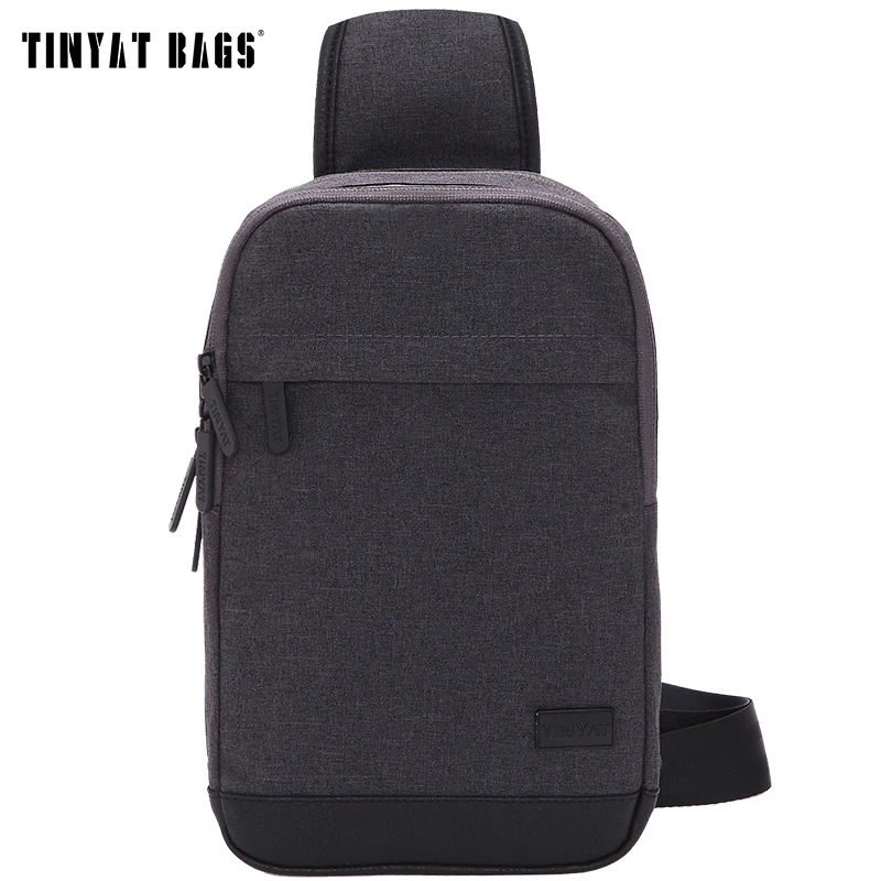 TINYAT New Men Shoulder Sling Bags Pack Gray Casual Crossbody Messenger Bag Pack Waterproof Travel Chest Bag Pack for Women 602 TINYAT New Men Shoulder Sling Bags Pack Gray Casual Crossbody Messenger Bag Pack Waterproof Travel Chest Bag Pack for Women 602