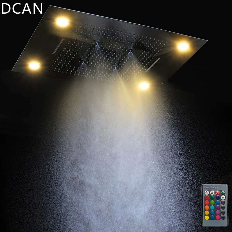 Multi Function Rainfall Shower Heads Led Light Remote Control Shower Head 600800mm Ceiling Rain Shower Waterfall Massage (3)