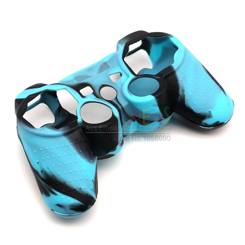 Силиконовый чехол камуфляжной расцветки для PS3 гелевый резиновый накладка с