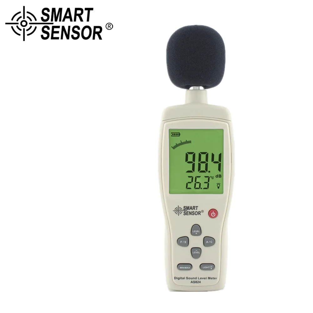 

SMART SENSOR Mini Digital Sound Noise Level Meter decibel meter sound pressure level Noise Tester Monitor Pressure Tester 30-130