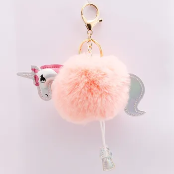 

6pcs/lot Cute Flamingo Unicorn Keychain Girls Bags Charm Pendant Christmas Party Favors Wedding Party Gifts Supplies Decor
