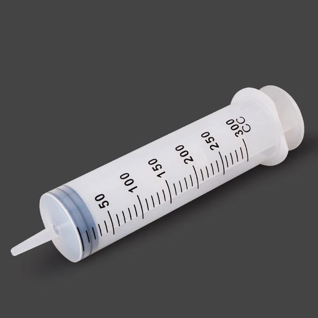 250-500ML Large Plastic Measuring Syringe For Labs Hydroponic Pet Cubs  Feeding