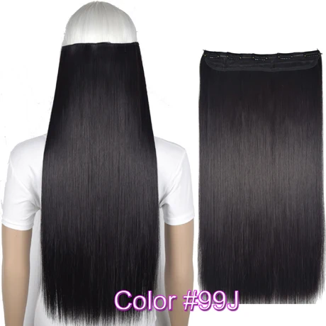TOPREETY, термостойкие, B5, синтетические волосы, шелковистые, прямые, 5 клипов на клипсах, накладные волосы, 5006 - Цвет: 99J