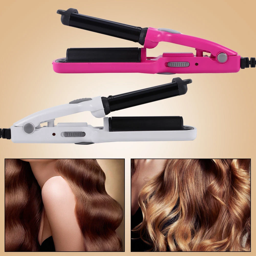 

Electric Heating Ceramic Hair Curler Salon Styling Pear Flower Roller Wand Safe Mini Waves Curling Iron Hair Crimper