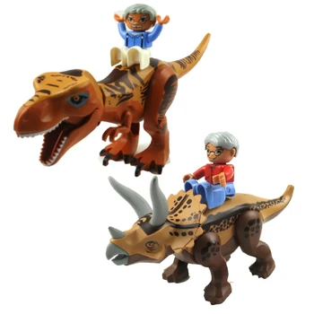 

Jurassic Dinosaur World Jurassic Park 2 Figure Tyrannosaurs Rex Building Blocks Compatible With Duplo Dinosaur Toys For Children