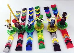 Qizhi призрачный ниндзя вращающийся детские электронные часы строительный Блок Ниндзя twirl электронные часы строительные блоки