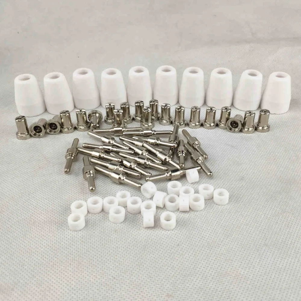 70pcs Plasma Cutting Torch Consumable Cutting Extended Long Shield Cup Swirl Baffle 40A PT31 Plasma Torch Tip Electrode Nozzle 70pcs Plasma Cutting Torch Consumable Cutting Extended Long Shield Cup Swirl Baffle 40A PT31 Plasma Torch Tip Electrode Nozzle