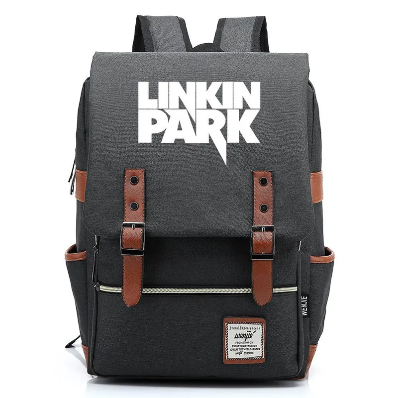 14 16 дюймов Linkin Park Группа звезда школьная сумка Bookbag женский рюкзак Мужчины Мальчики Девочки ученики ноутбук сумка на ремне с пряжкой откидная крышка - Цвет: Style 8