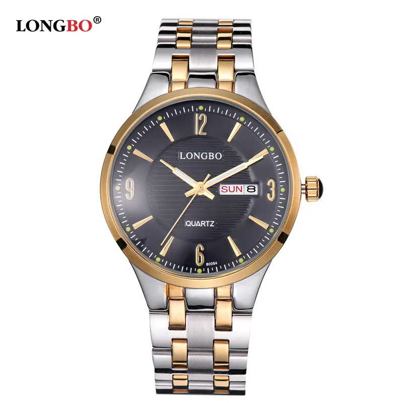 

LONGBO Casual Stainless Steel Couple Watches Quartz Fashion Watch Reloj Masculino Lovers Wristwatch Women Mentre Men Gifts 80084