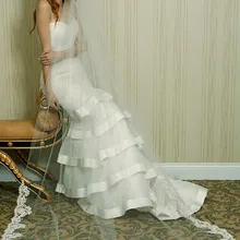 1 ярусная Соборная вуаль с расческой