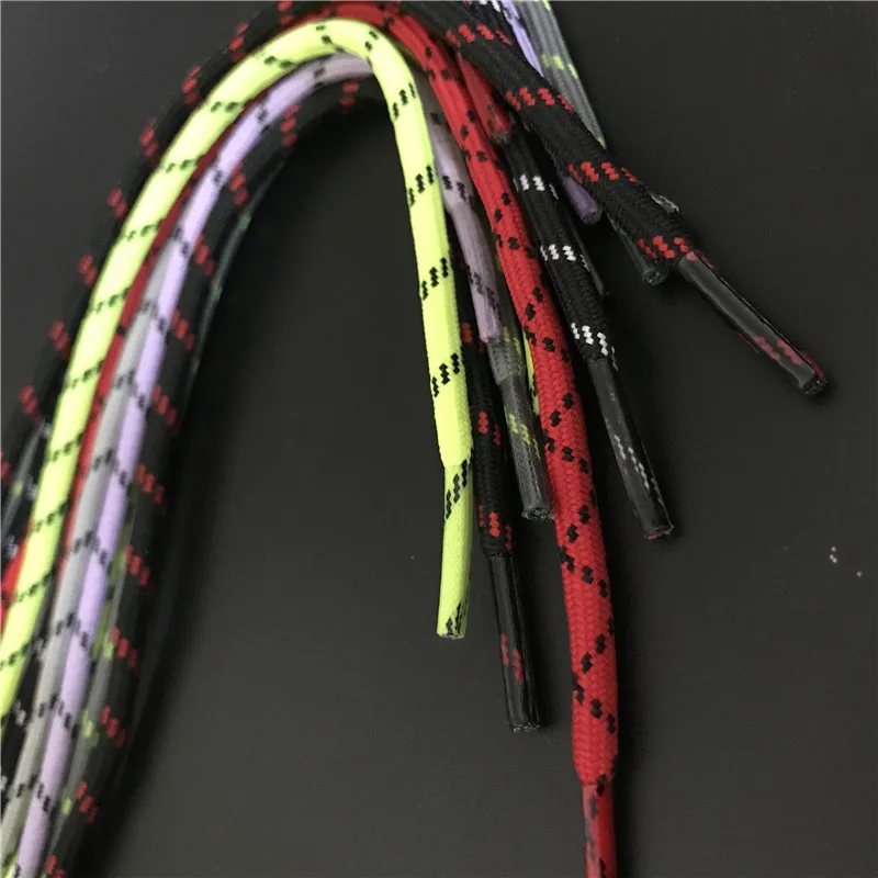 3 Pairs Outdoor Sports Casual Multicolor Bumps Round Shoelace Hiking Slip Rope Shoes Laces Sneakers Shoelaces Skate Boot Laces