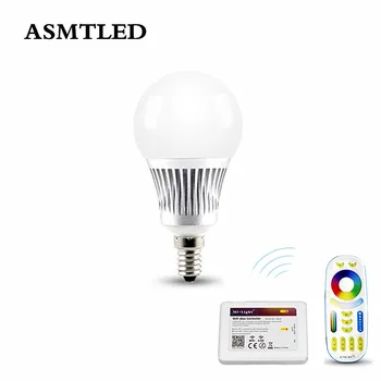 

New Arrival Mi Light E14 5W RGB+CCT LED Bulb Light RGB+CW+WW Dimming AC86-265V Remote Wifi Controller For Smartphone APP