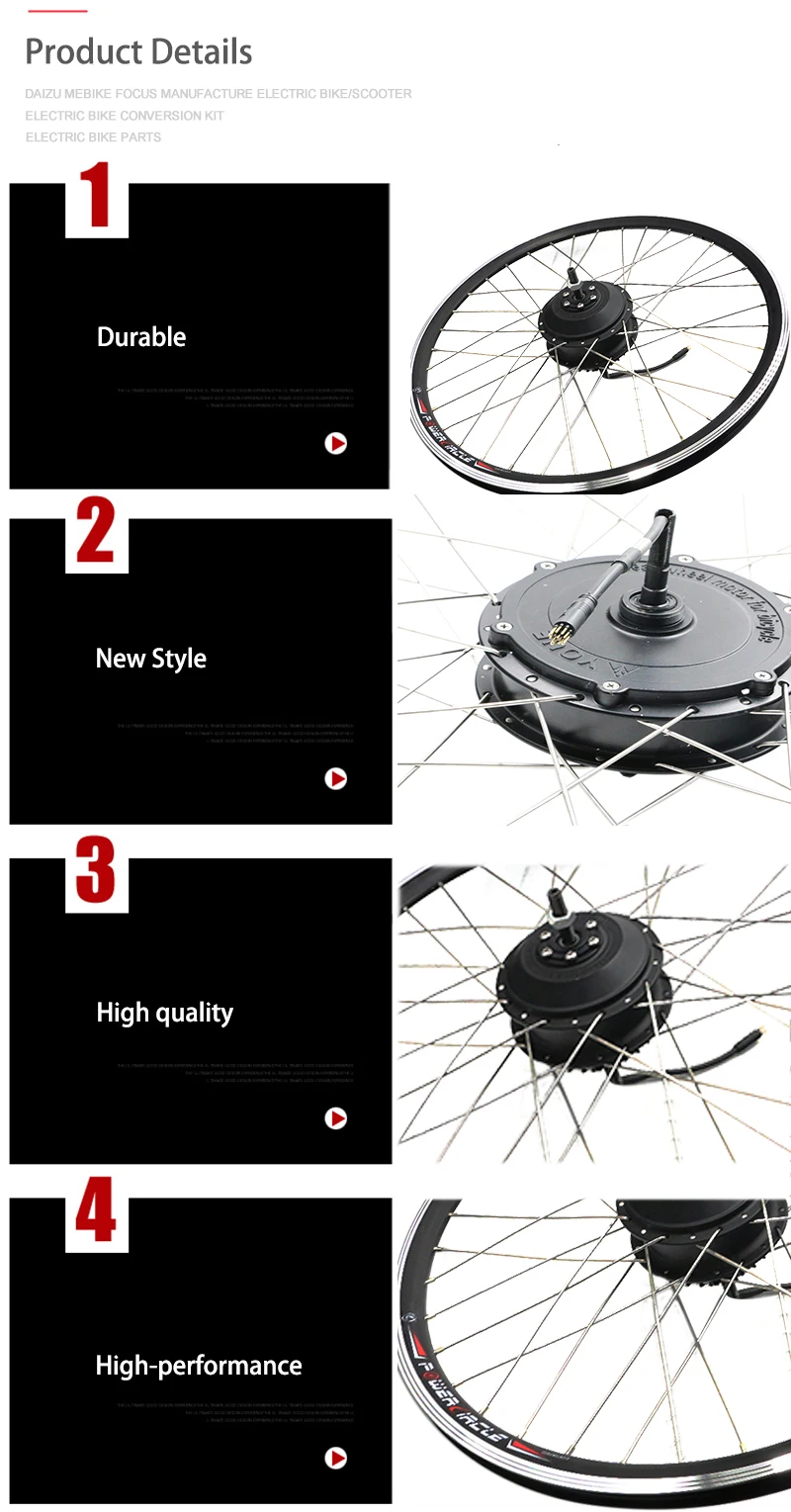 48V 500 W/1000 Вт электромотором задних колес 6 7 Скорость Кассетный Маховик, фара для электровелосипеда в Conversion Kit MTB велосипед BMX Запчасти Аксессуары для велосипеда