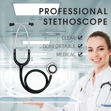 Professional Doctors Nurses Medical Stainless Steel Stethoscope Cardiology Dual Head Blood Pressure Stethoscope Estetoscopio s3 doctors nurses professional acoustical classic household high performance bold rubber tube high grade stethoscope chestpiece