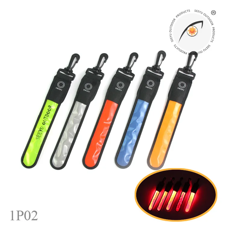

New Outdoor Night Sports Safety Warning Reflective and Led Flashing Pendant Band for Running Cycling Hiking Camping Bike Light