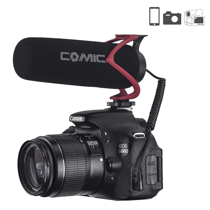 Sairen Q1 Comica CVM V30 на камеру Запись микрофон дробовик видео для iPhone Canon DSLR VS Rode