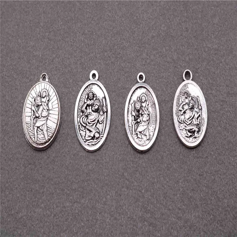 Religious Charisma Mini St. Christopher Medal Mini Medal Religious Beads Medal