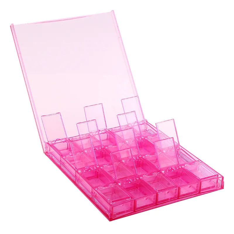 20 Slots Storage Plate Tool Case Nail Adjustable Plastic for decoration plastic Box nail art Jewelry bins | Красота и здоровье