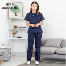 Больничная Женская медицинская стоматологическая одежда, хирургическая униформа, костюм с эффектом потертости, одежда для доктора