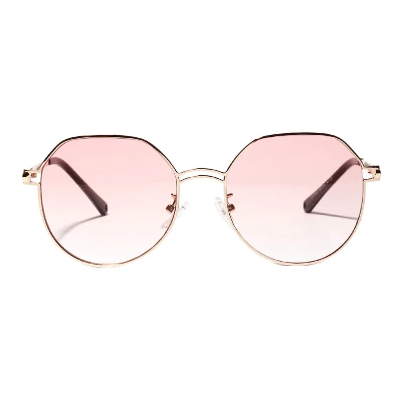 Многоугольные Ретро Элегантные прозрачные цветные классические очки винтажные многоцветные пляжные солнцезащитные очки в металлической оправе женские UV400 унисекс