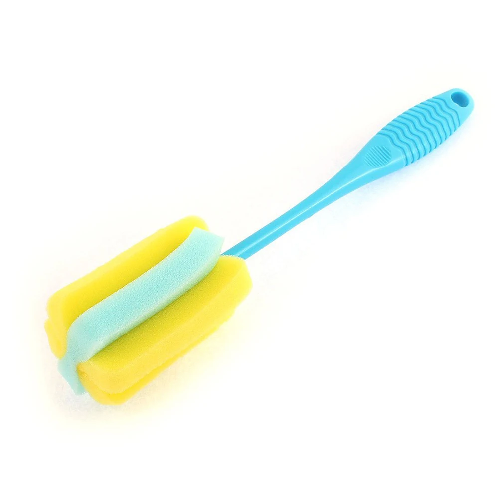 Glass Tin Bottle Cup Wash Cleaning Sponge Cleaner Brush Handlein