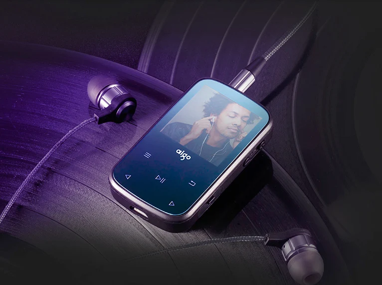 Обновленная версия AIGO MP3-107PRO Bluetooth 4,2 сенсорный экран музыкальный плейер Волкман мини MP3-плеер с спортивный зажим