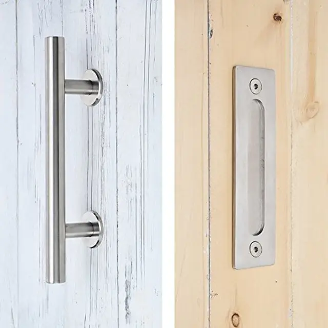 Brushed Stainless Steel Sliding Barn Door Handle Wood door handle ... Brushed Stainless Steel Sliding Barn Door Handle Wood door handle ...