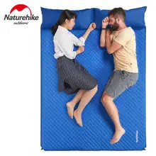 Naturehike inflatable mattress beach mat Automatic air mattress camping mat air bed with Pillow sleeping pad 185*130*2.5cm trackman double camping mat automatic inflatable mattress with pillow large size sleeping pad beach hiking travel mats